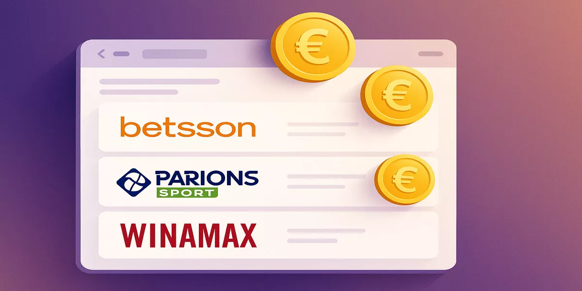 Bonus de paris sportifs gratuits avec logos des bookmakers français