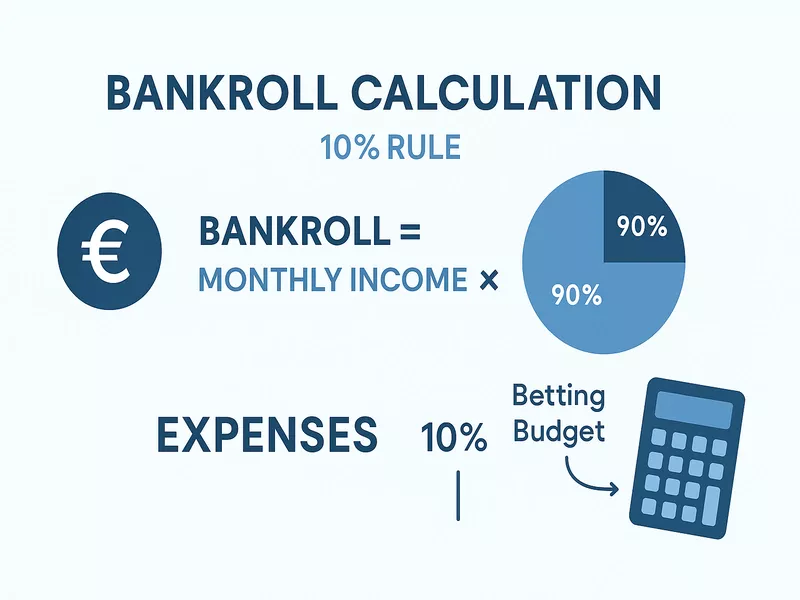 Infographie du calcul de la bankroll initiale avec formule et r&eacute;partition budg&eacute;taire