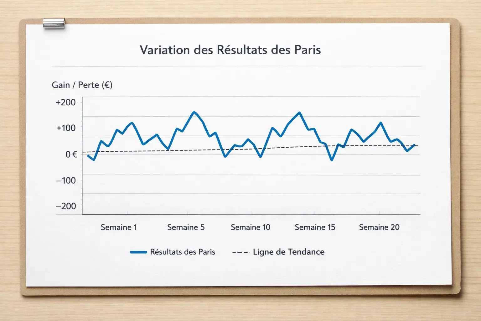 Graphique illustrant la variance normale dans les paris sportifs