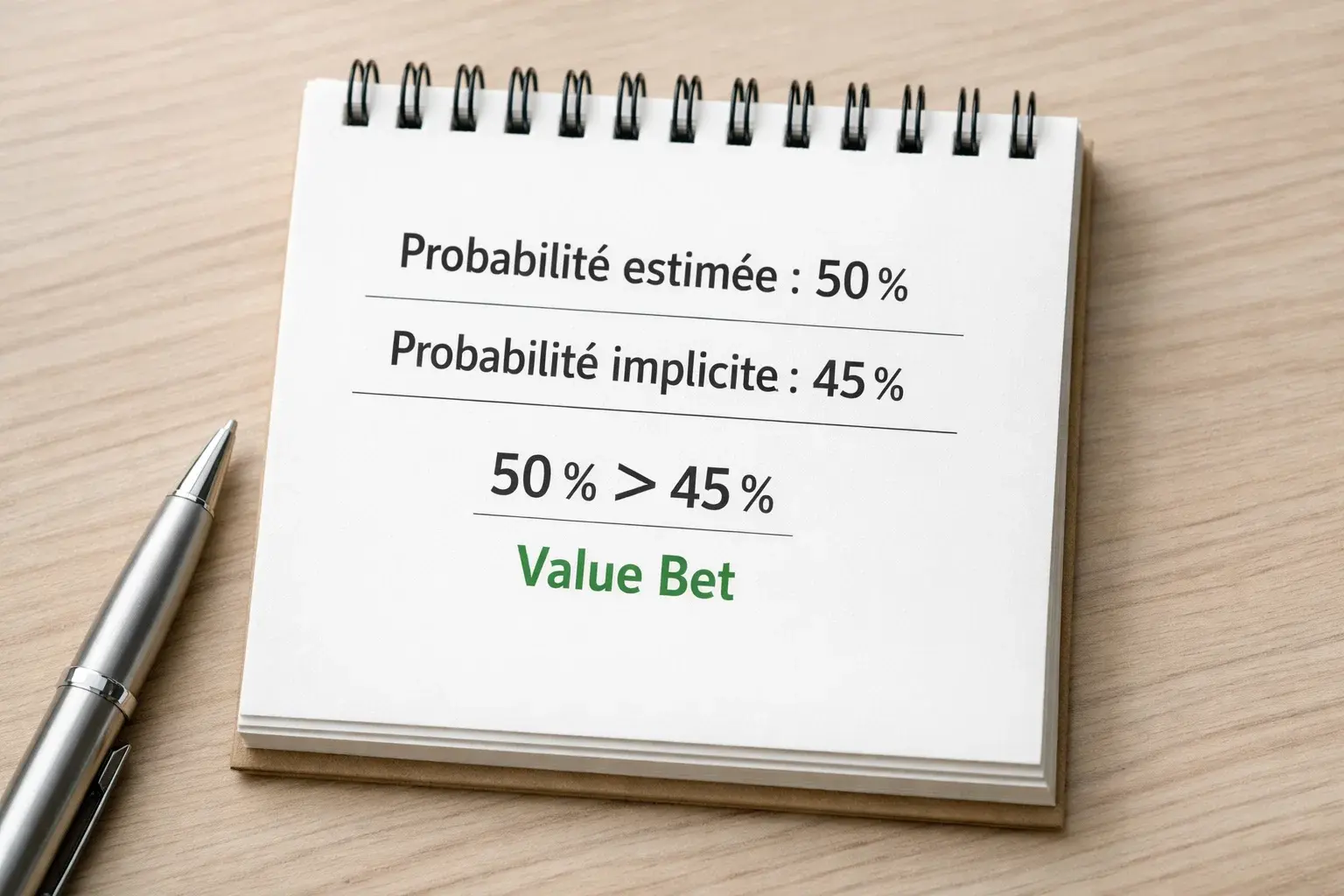 Comparaison entre probabilit&eacute;s estim&eacute;es et cotes des bookmakers