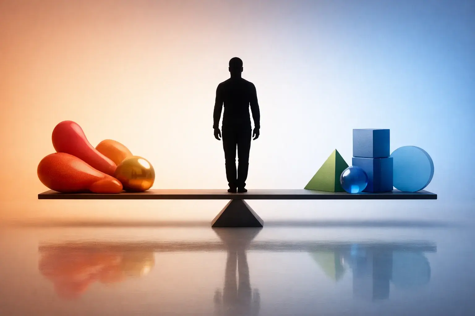 Représentation symbolique de l'équilibre mental et du contrôle des émotions