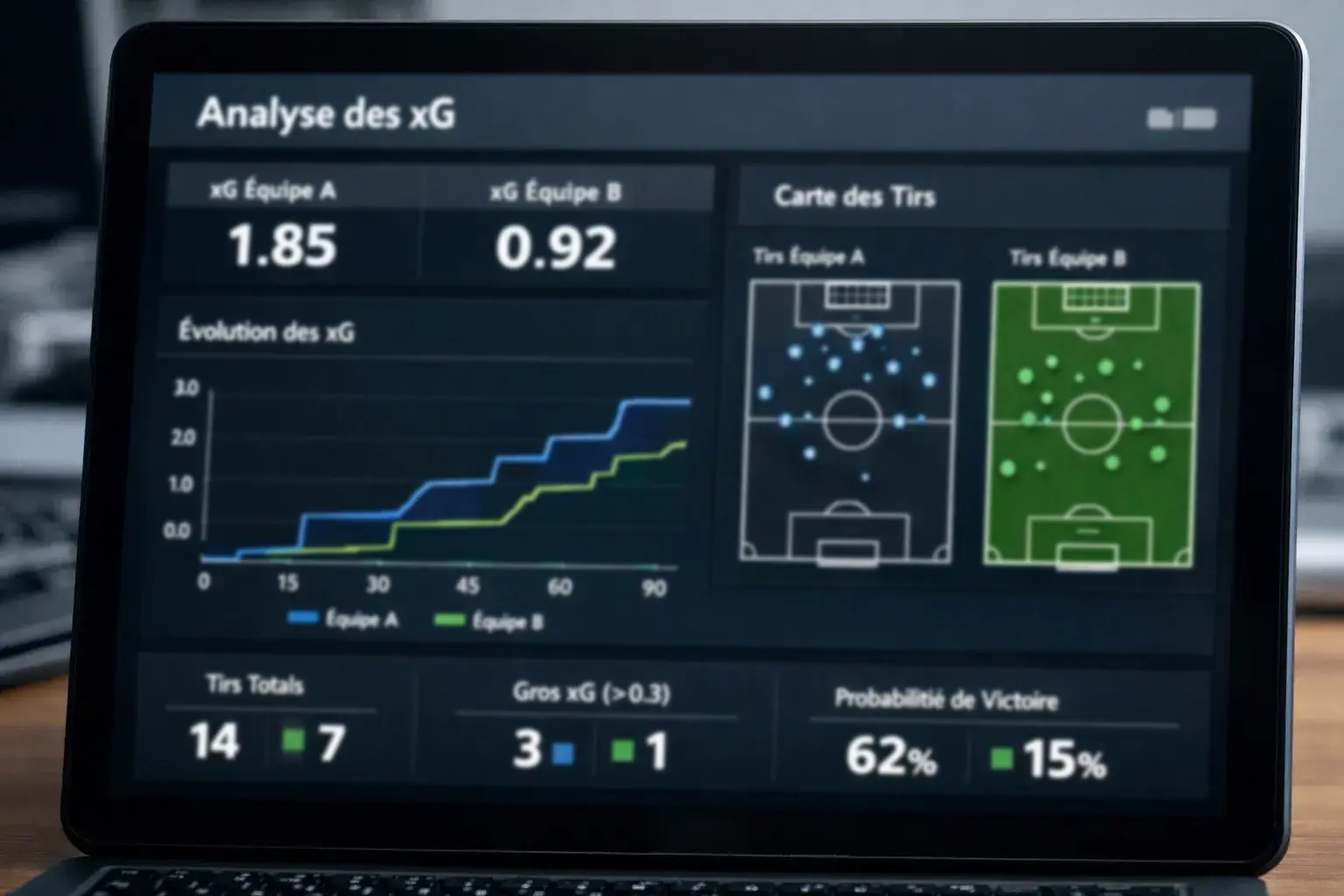 Analyse des expected goals (xG) pour le football