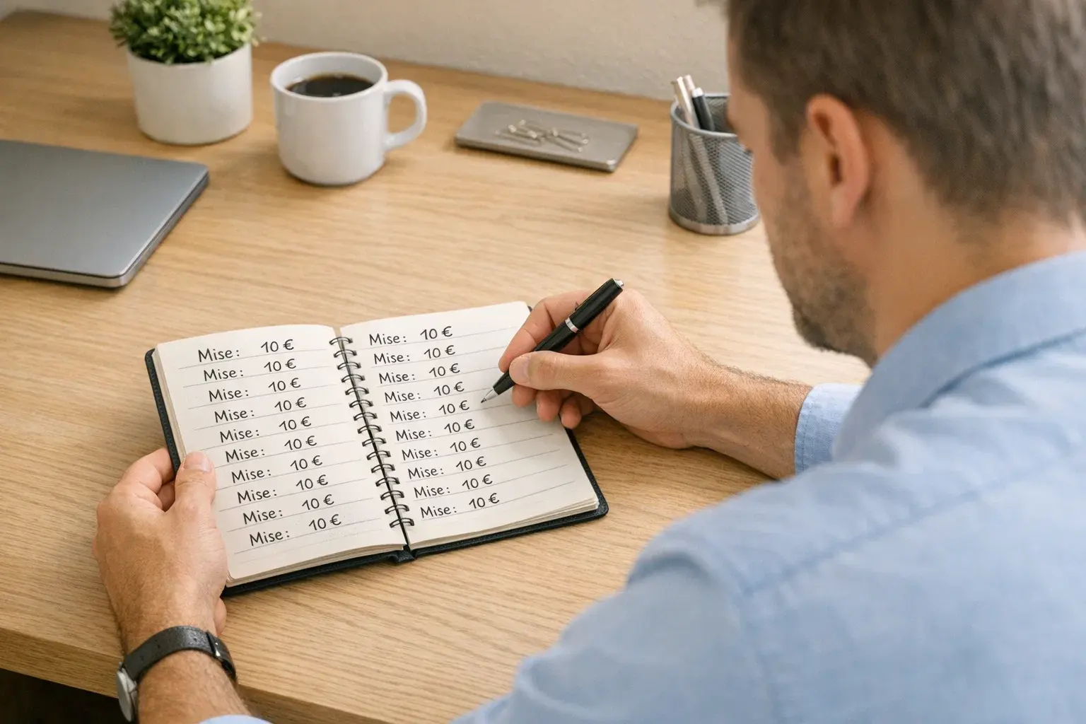 Parieur disciplin&eacute; appliquant une strat&eacute;gie de mise fixe