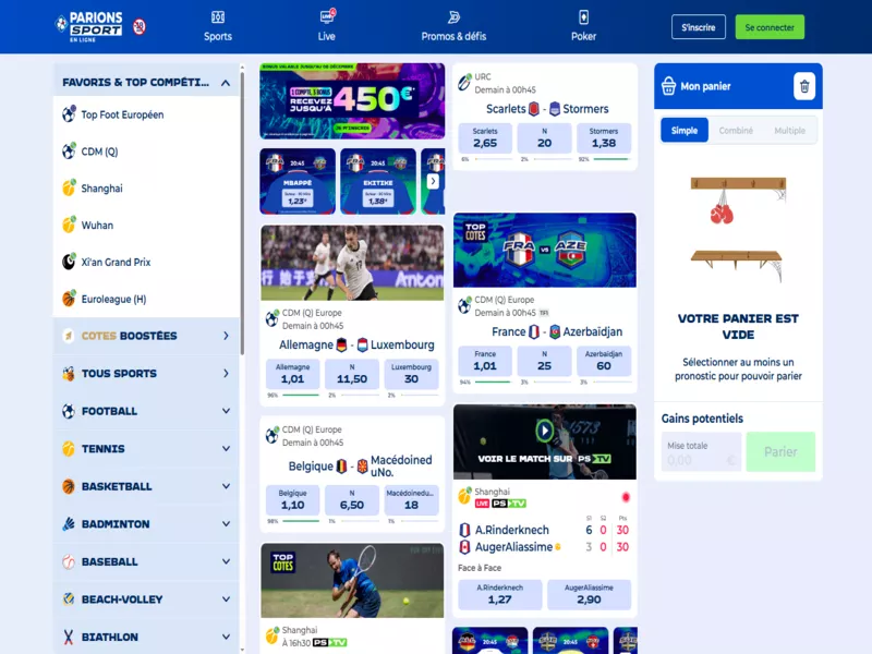 Application Parions Sport FDJ avec &eacute;cosyst&egrave;me int&eacute;gr&eacute;