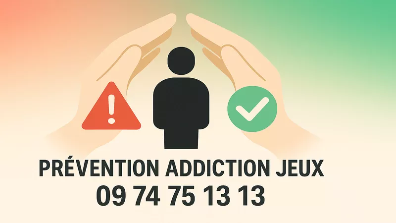 Symbole de prévention et d'aide contre l'addiction aux jeux