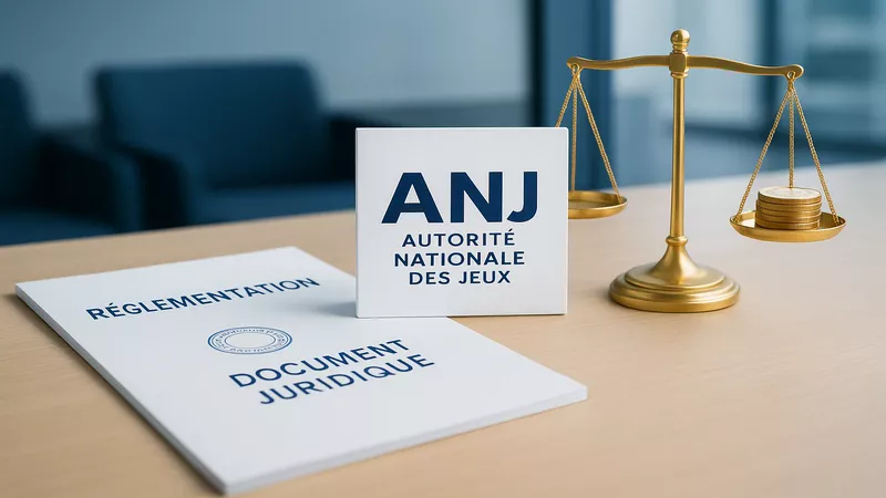 Documents légaux français et logo de l'Autorité Nationale des Jeux